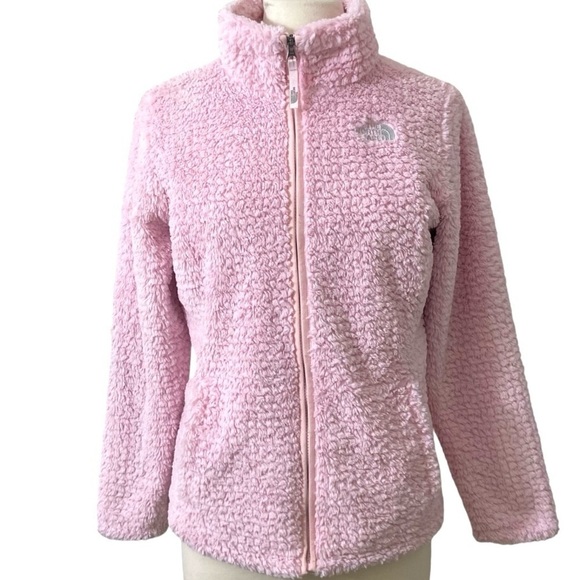 The North Face Laurel Plush Fleece Lined Jacket Girls XL (16-18) Pink Full Zip - Picture 1 of 8